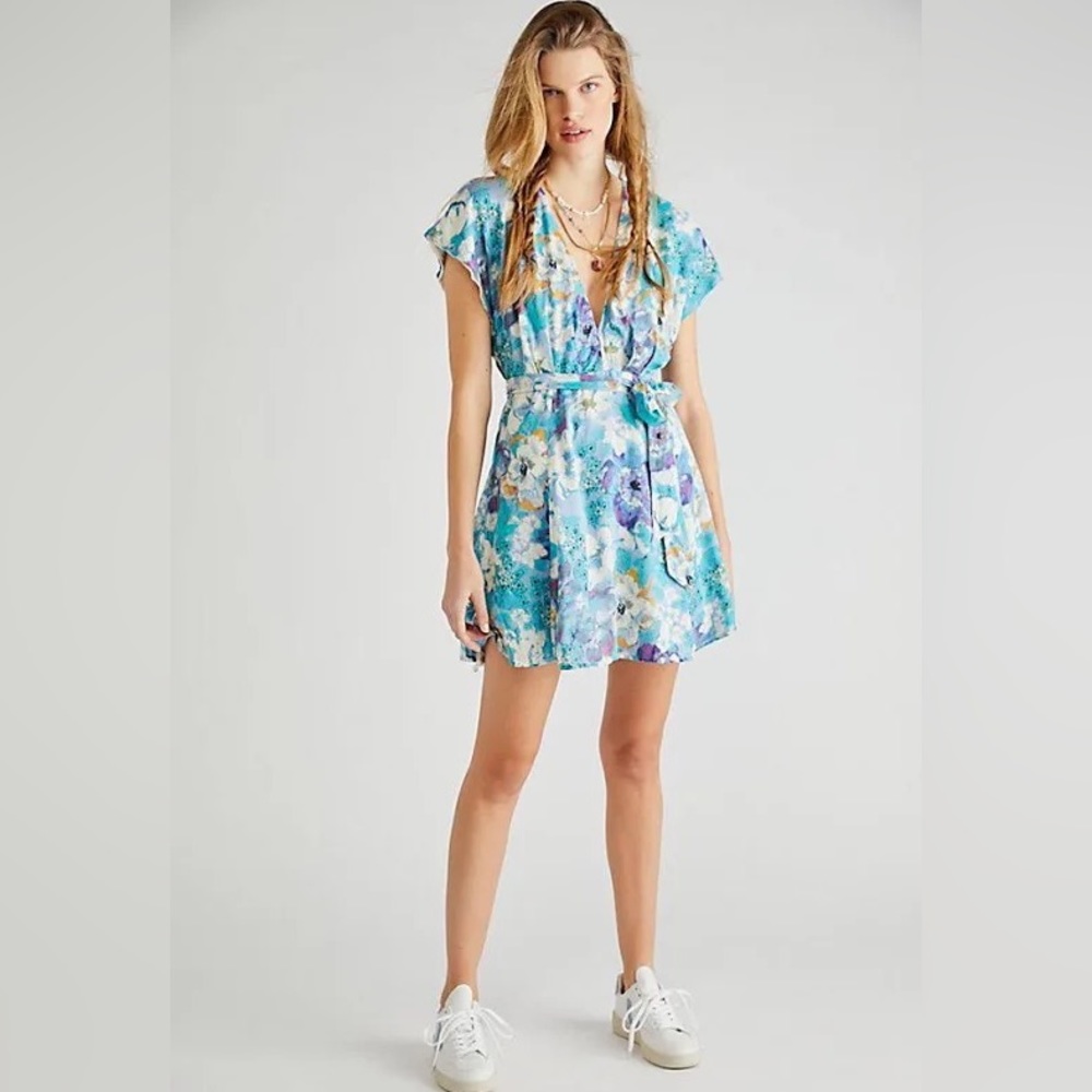 Free People Freddy Tie Mini Dress